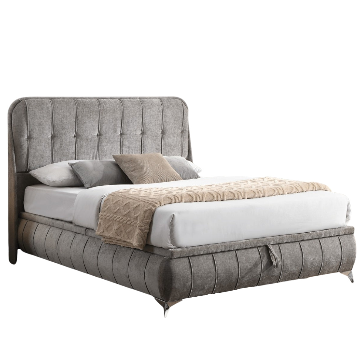 LylaGreyVelvetOttomanBed-1