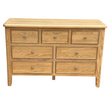 Maldon Oak 3 over 4 Wide Chest of Drawers - 2