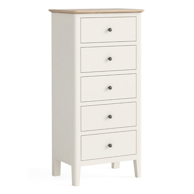Marcella Cream 5 Drawer Tallboy - 1