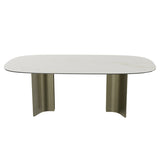Marco Gold Italian Ceramic Dining Table - 2