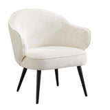 Marjorie Round Back Accent Chair White - 1
