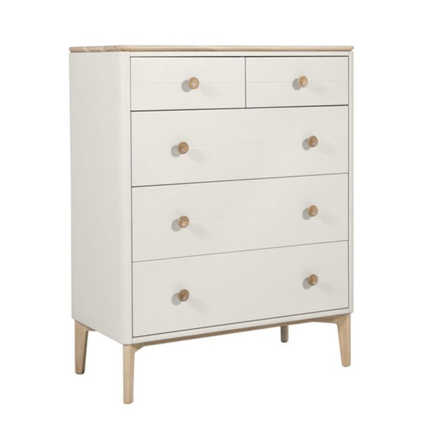 Megara Cashmere Oak 5 Drawer Chest of Drawers - 1