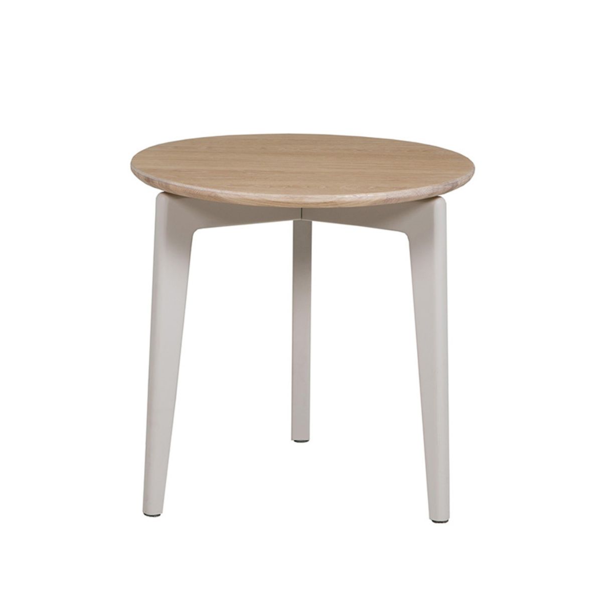 Megara Cashmere Oak Round Lamp Table - 1