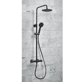 Middleton Black Round Rigid Riser Shower - 2