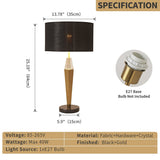 ModernBlackandGoldBedsideTableLampwithMarbleBase-4
