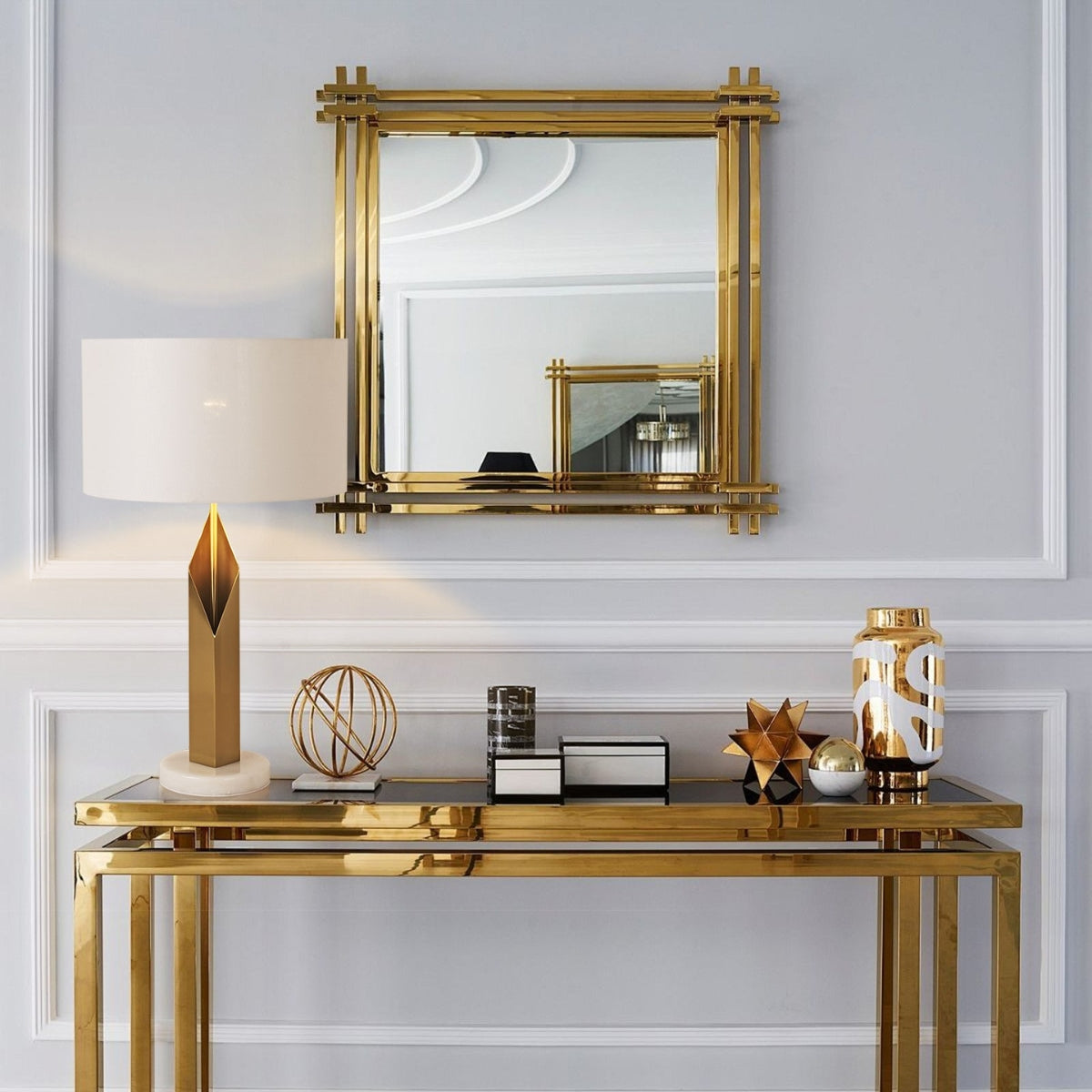 ModernGold_WhiteTableLampwithMarbleBase-6