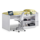 White Midsleeper with Desk