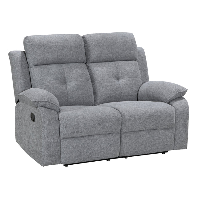 Nebula Grey Fabric 2 Seater Recliner Sofa - 1
