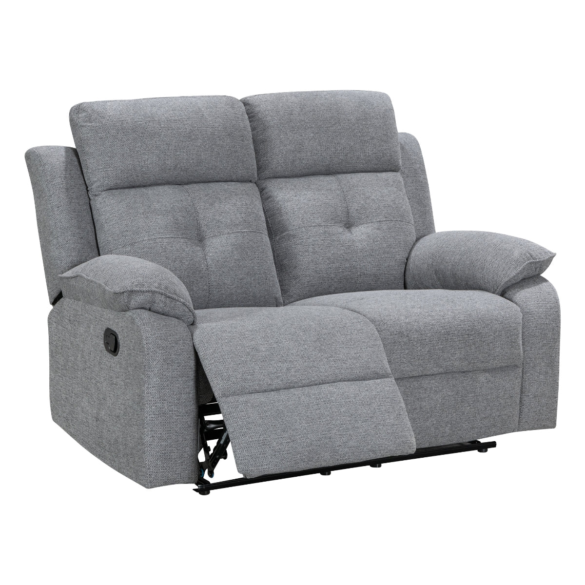 Nebula Grey Fabric 2 Seater Recliner Sofa - 2