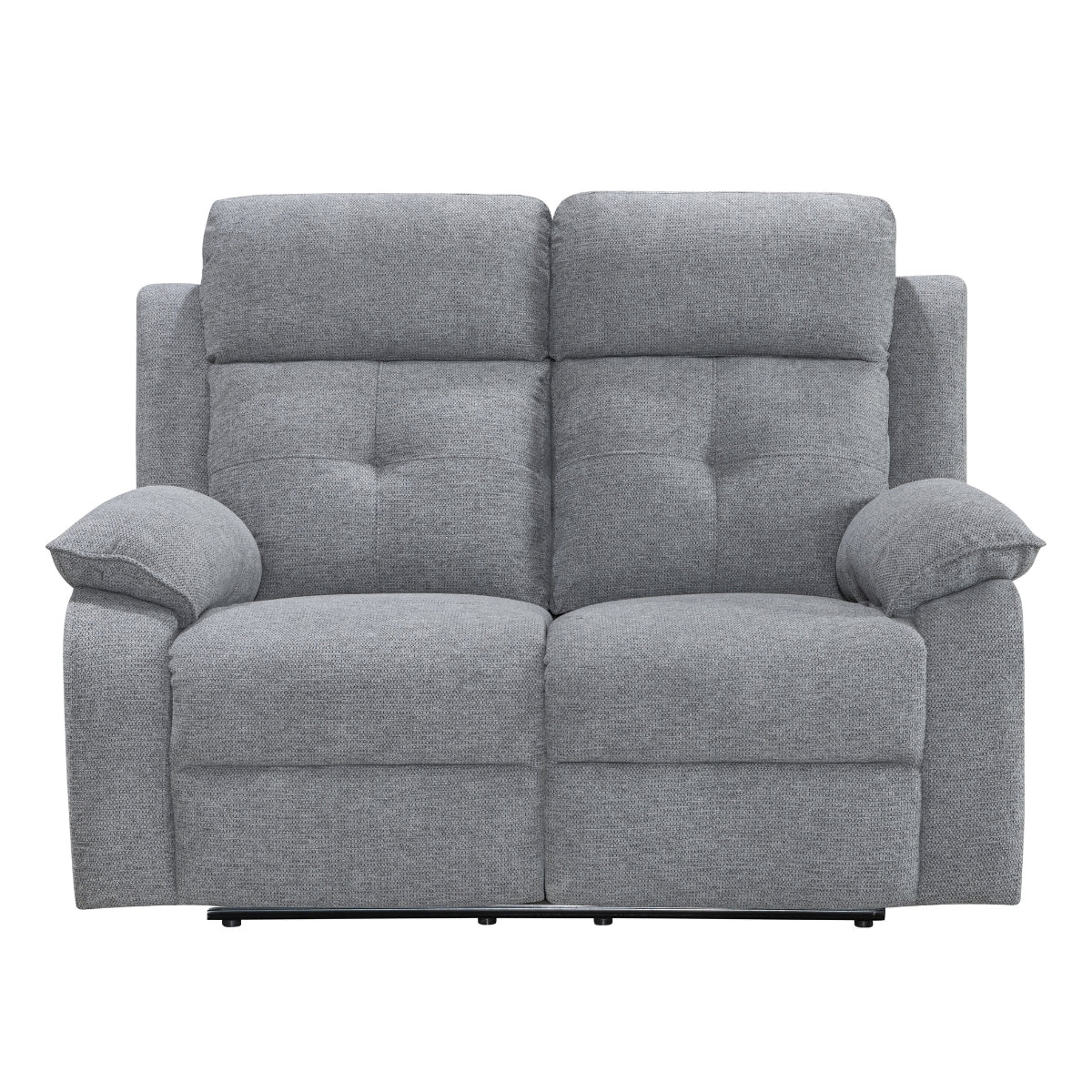 Nebula Grey Fabric 2 Seater Recliner Sofa - 3