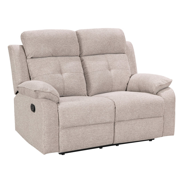 Nebula Light Brown Fabric 2 Seater Recliner Sofa - 1