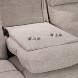 Nebula Light Brown Fabric 3 Seater Recliner Sofa - 4