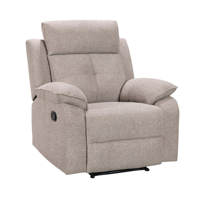 Nebula Light Brown Fabric Recliner Armchair - 1