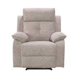 Nebula Light Brown Fabric Recliner Armchair - 3