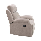 Nebula Light Brown Fabric Recliner Armchair - 4