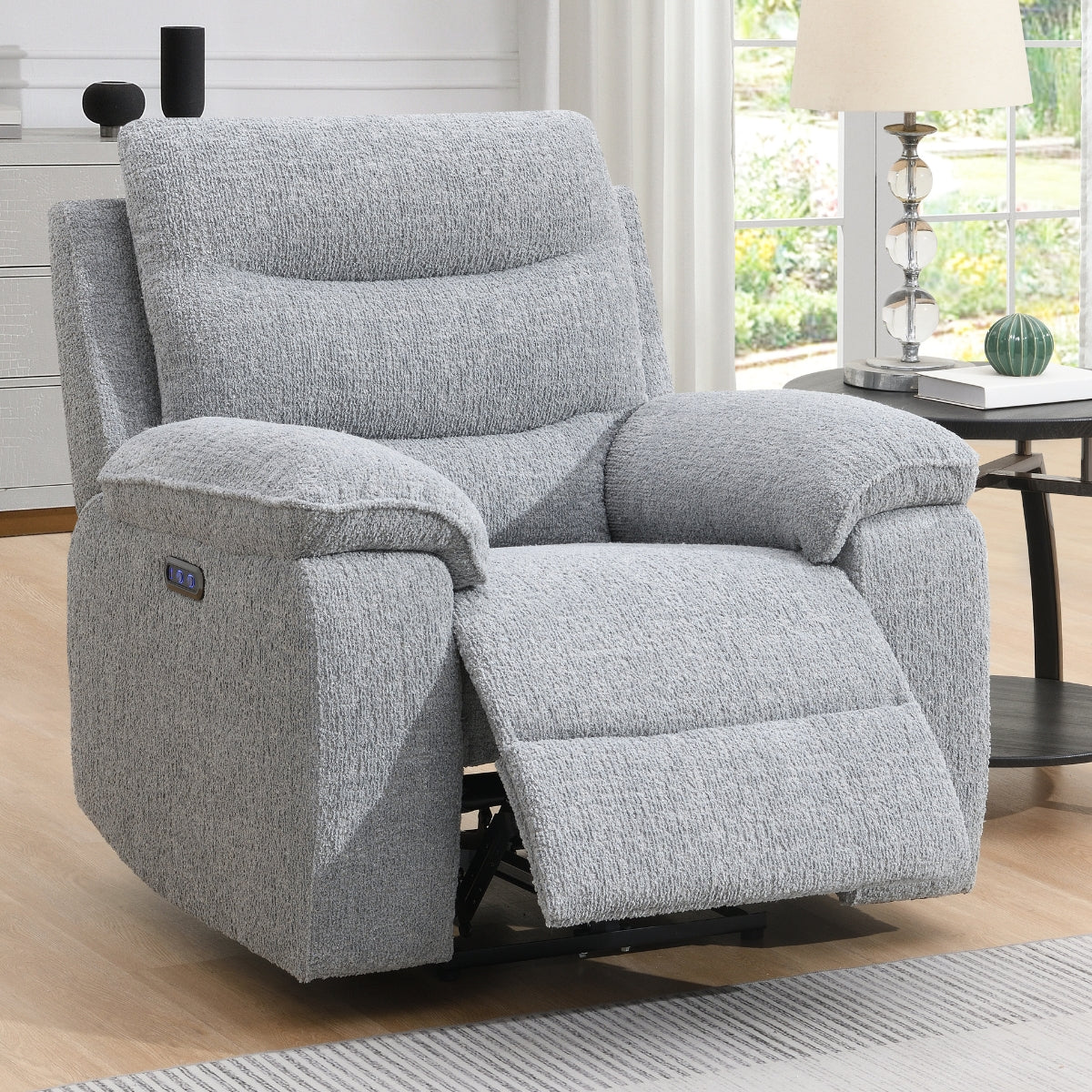 Nohoval Grey Electric Recliner Armchair - 2