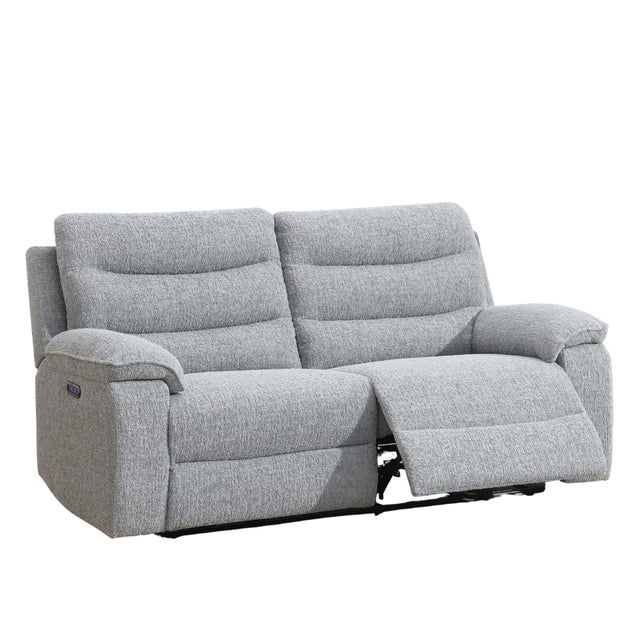 Nohoval Grey Fabric 2 Seater Electric Recliner Sofa - 1