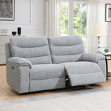 Nohoval Grey Fabric 2 Seater Electric Recliner Sofa - 2