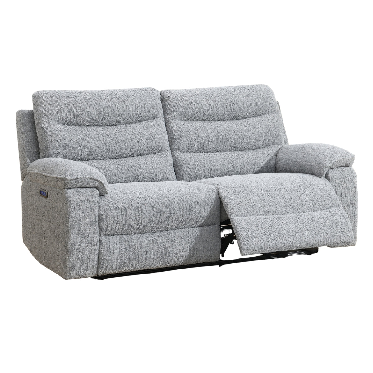 Nohoval Grey Fabric 3 Seater Electric Recliner Sofa - 1