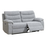Nohoval Grey Fabric 3 Seater Electric Recliner Sofa - 1