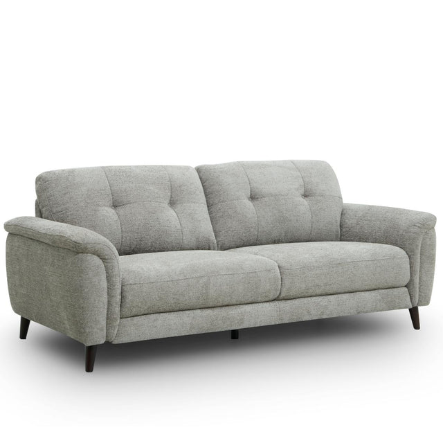 Odell grey fabric 2.5 seater sofa.