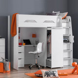 Pedro High Sleeper Loft Bed and Desk
