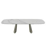 Peggy White Italian Ceramic Extendable Dining Table - 2