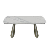 Peggy White Italian Ceramic Extendable Dining Table - 4