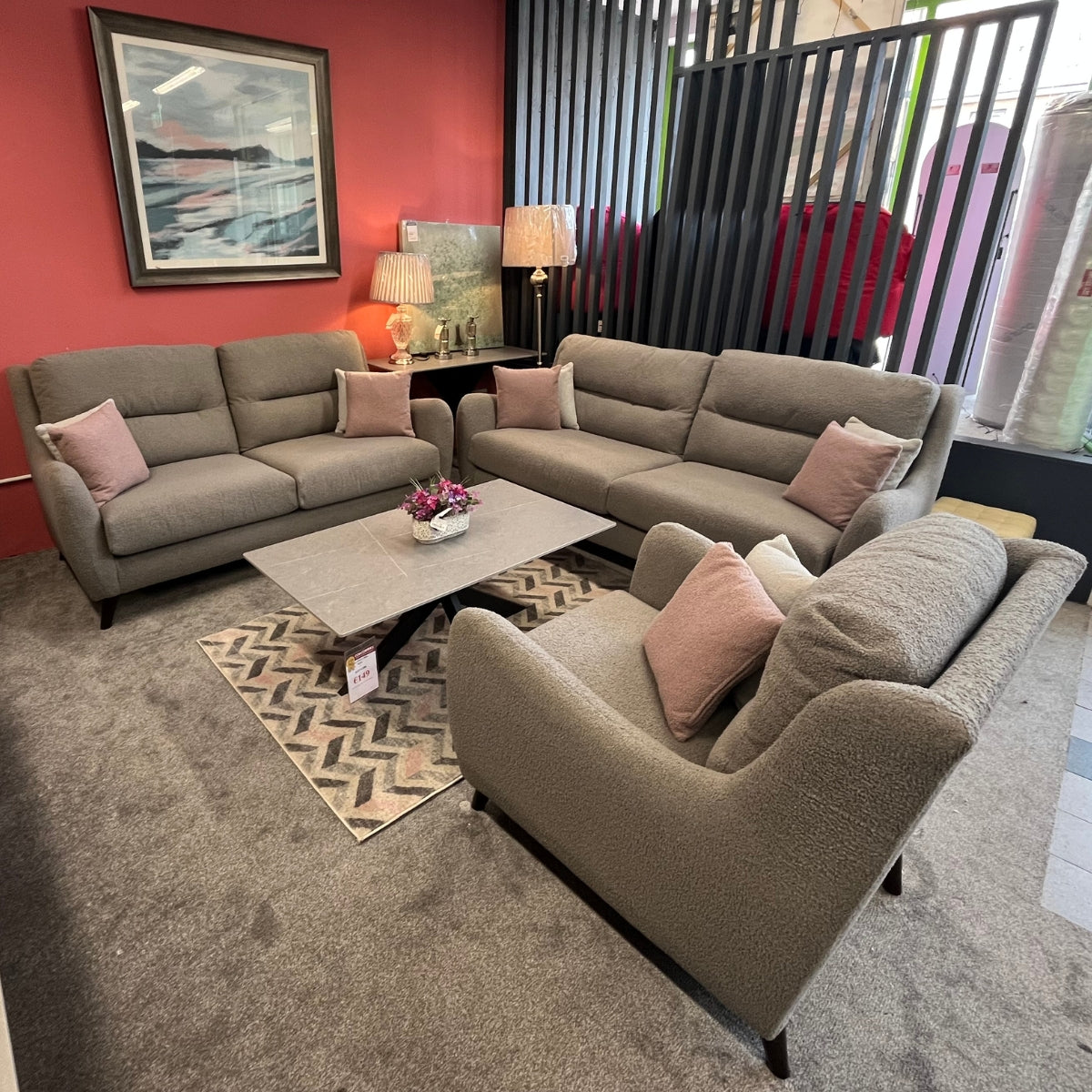 Portmagee light grey sofa set