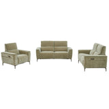 Prudence Green Fabric Sofa Set