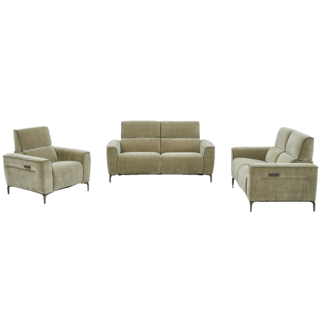 Prudence Green Fabric Sofa Set