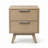 Radcliffe Washed Oak 2 Drawer Bedside Locker