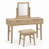 Radcliffe Washed Oak Dressing Table Set