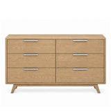 Radcliffe Washed Oak Wide 6 Drawer Chest - 2