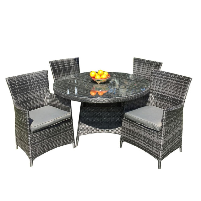 Rhodes 5 Piece Rattan Garden Furniture Set