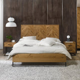Riva Rustic Oak 1 Drawer Nightstand - 5