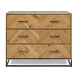 Riva Rustic Oak 3 Drawer Chest of Drawers - 2