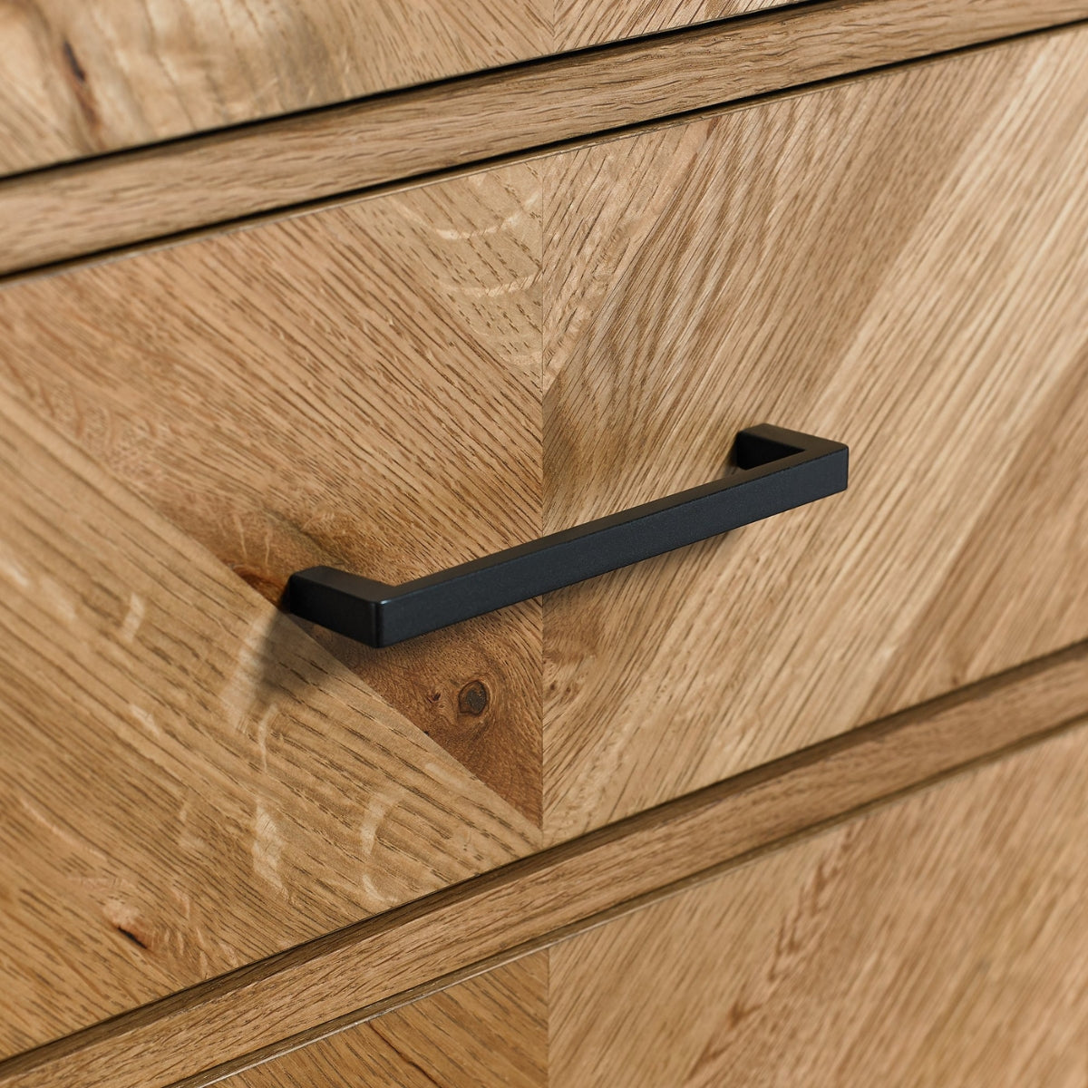 Riva Rustic Oak 3 Drawer Chest of Drawers - 5