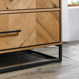 Riva Rustic Oak 5 Drawer Tall Chest - 6