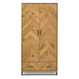 Riva Rustic Oak Double Wardrobe - 2