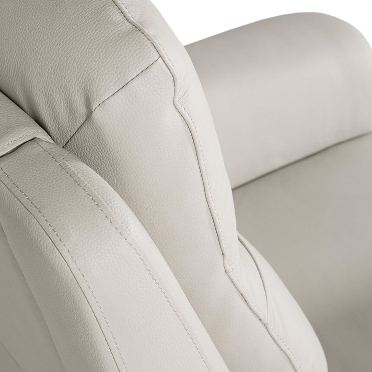 Rosslare Leather Electric Recliner Armchair Beige - 5