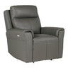 Rosslare Leather Electric Recliner Armchair Grey - 1