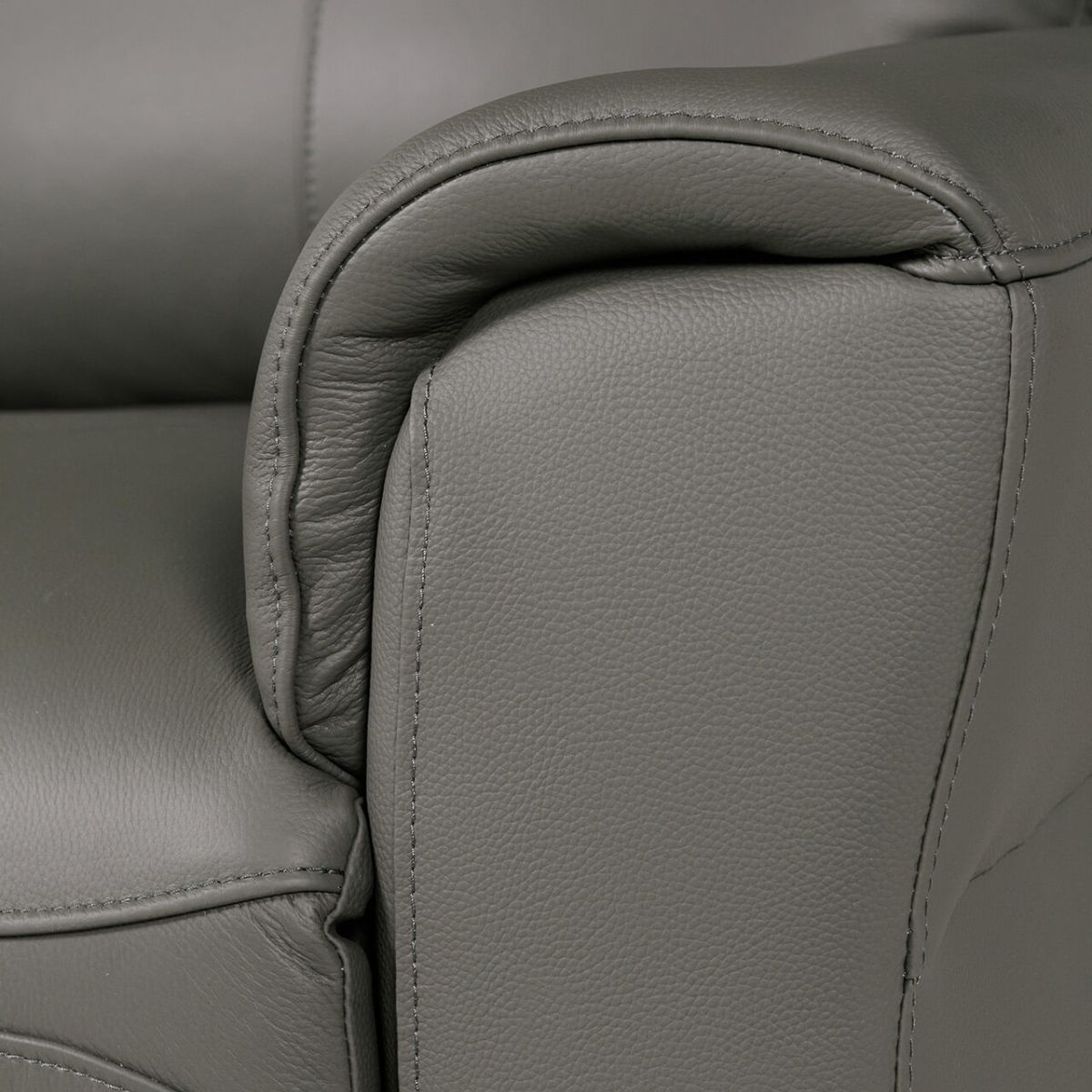 Rosslare Leather Electric Recliner Armchair Grey - 6