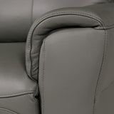 Rosslare Leather Electric Recliner Armchair Grey - 6