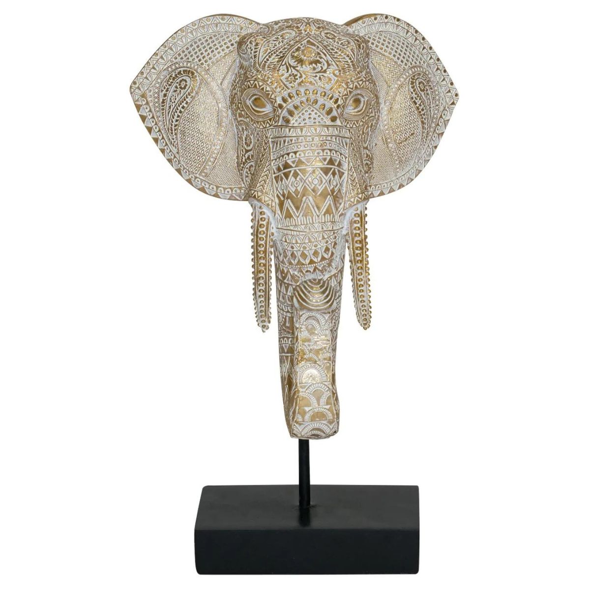 Indian Design Elephant Head Sculpture