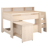 SIEBB-OA - Sienna Light Oak Mid Sleeper Bed with Desk - 3
