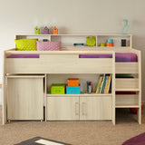 SIEBB-OA - Sienna Light Oak Mid Sleeper Bed with Desk - 4