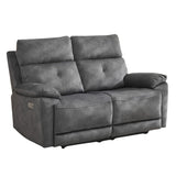 SadlerDarkGreyFabric2SeaterElectricReclinerSofa-1