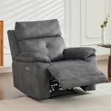 SadlerDarkGreyFabricElectricArmchair-2