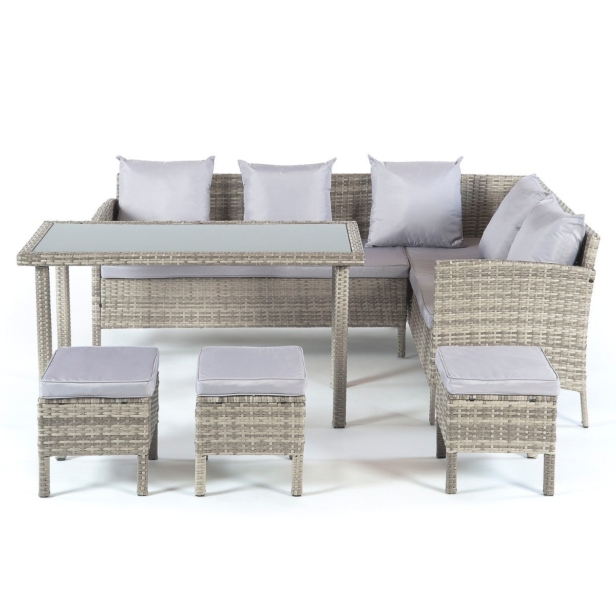 Salou Rattan Outdoor Corner Dining Set - 1